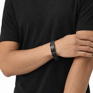 $140 Hugo Boss Black Owan Steel Bracelet NEW WITH BOX 🎁